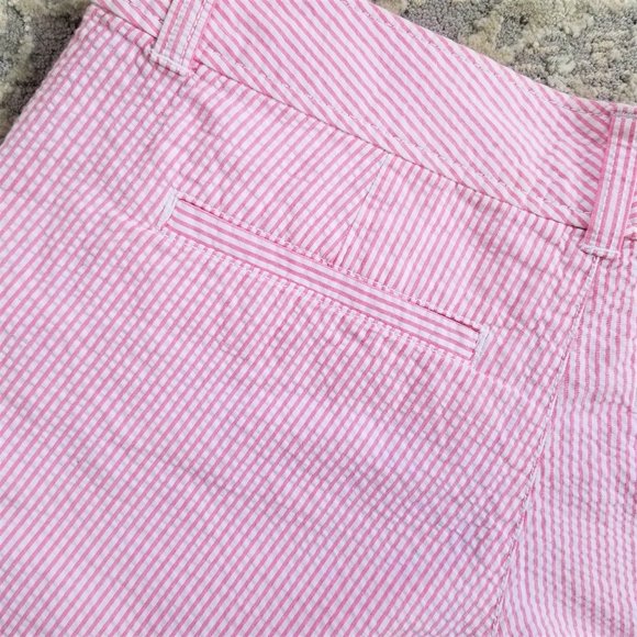 Lilly Pulitzer Brand Shorts. Pink & White Seersucker. Size 4. - Picture 4 of 7